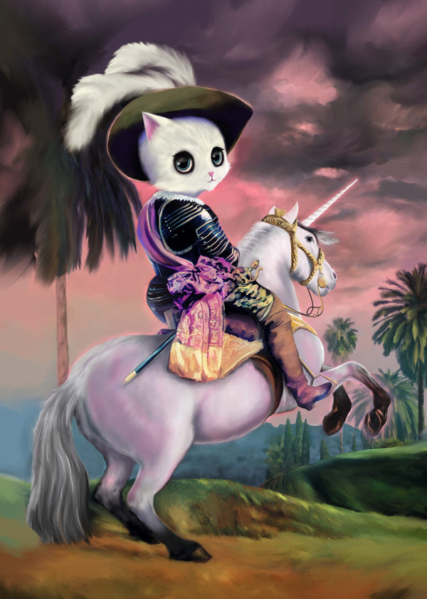 CAT WITH UNICORN by Lord Gibson